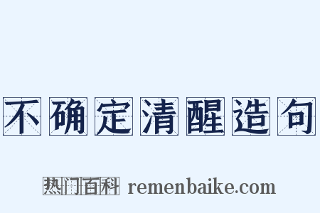 不确定清醒造句是什么意思的图片